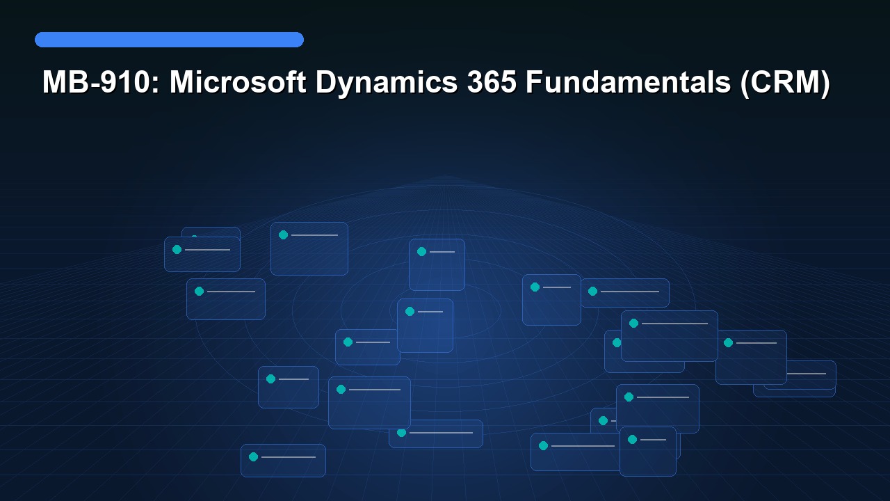 MB-910: Microsoft Dynamics 365 Fundamentals (CRM)
